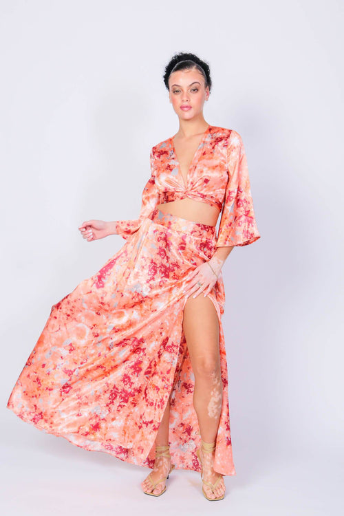Plus size two sale piece skirt set