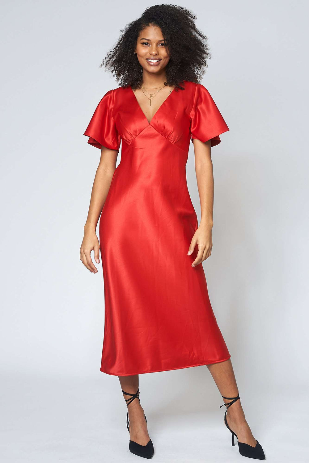 Justine Bias Cut Satin Dress LUVMEMORE Justine Bias Cut Satin Dress LUVMEMORE